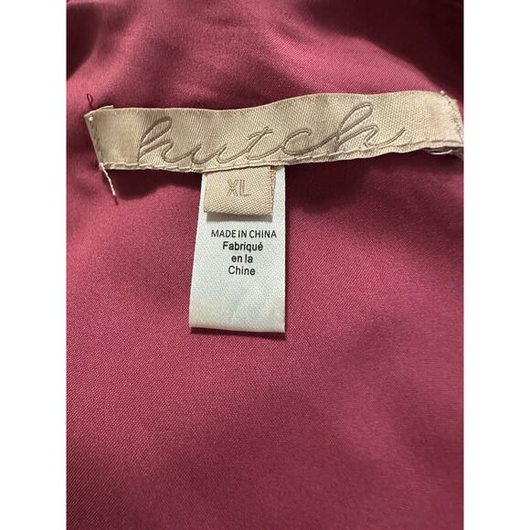 Hutch Womens Daniella Velvet Wrap Maxi Dress XL Romantic Boho Floral Fuchsia - Picture 11 of 12